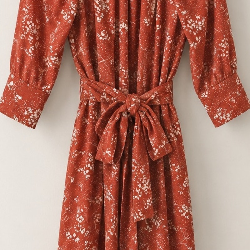 Caron Callahan Matilda Floral Wool Gauze Dress Sienna Nwt Size Small — image 6 of 8
